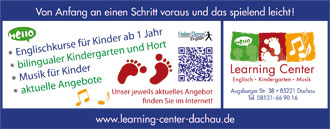 Anzeigengestaltung Learning Center Dachau