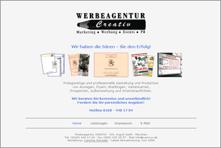 Website für Werbeagentur