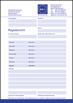 Layout Regiebericht mit Durchschlag