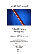 Plakat zur Ausstellung von Antje Schrader